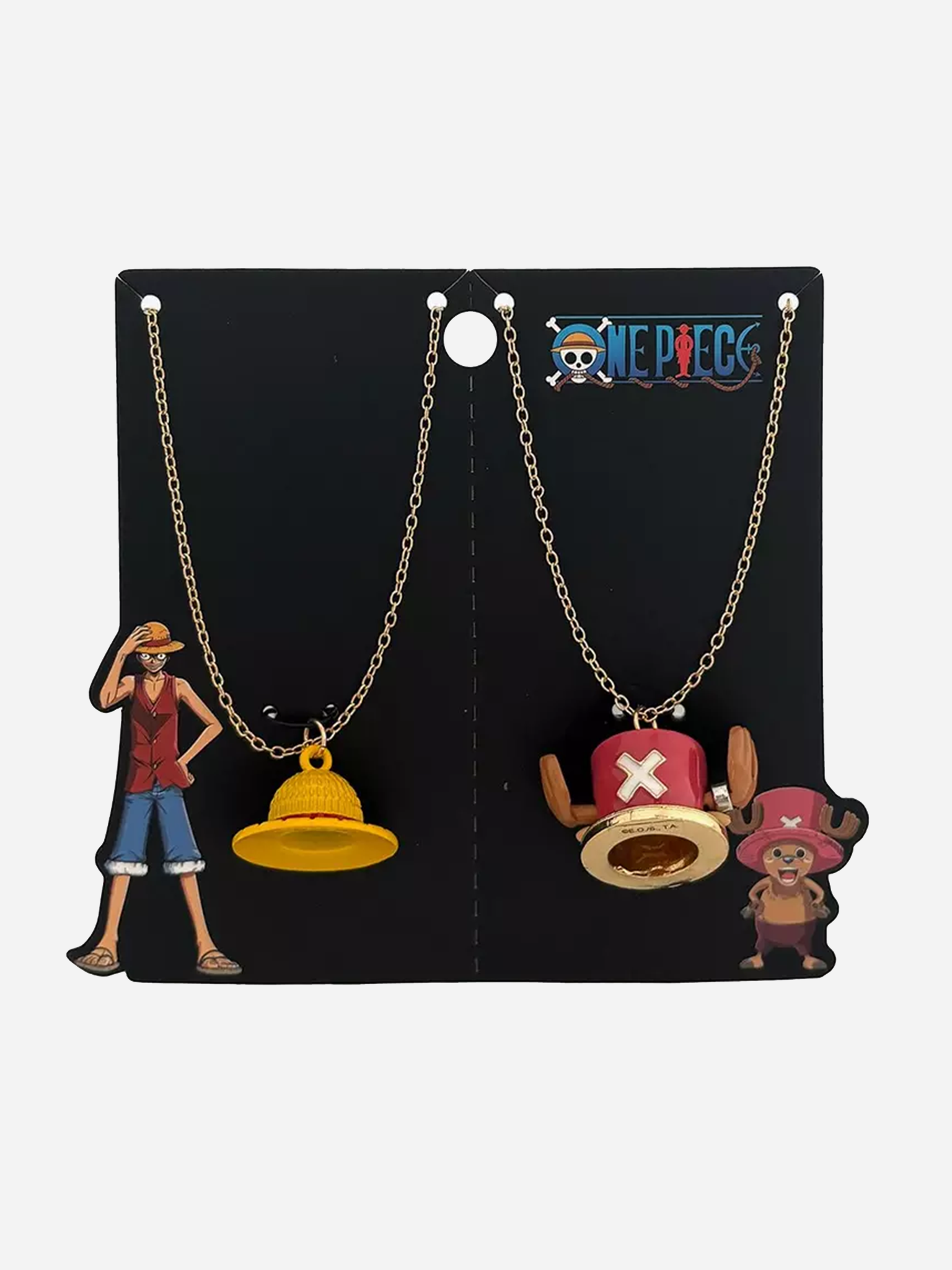 One Piece Luffy & Chopper Hats Best Friend Necklace Set