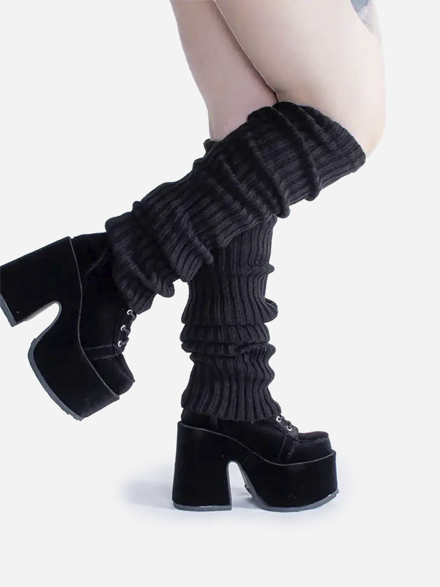 Over Knee Leg Warmers Black
