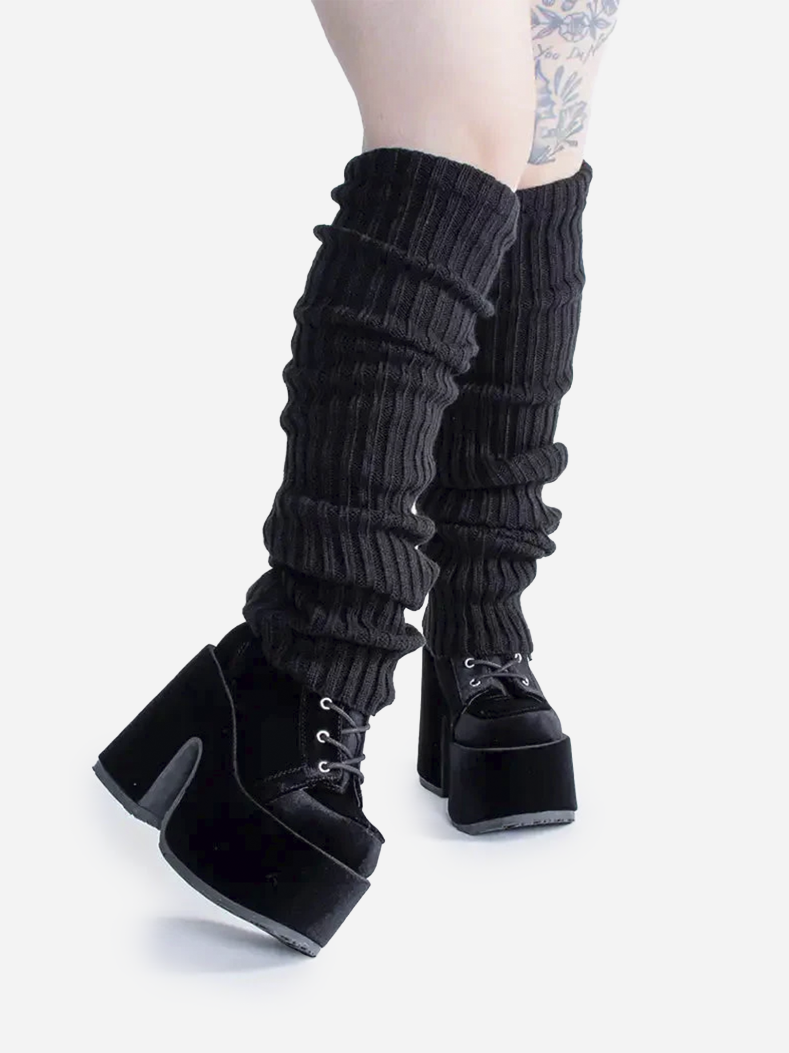 Over Knee Leg Warmers Black