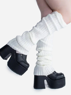Over Knee Leg Warmers White