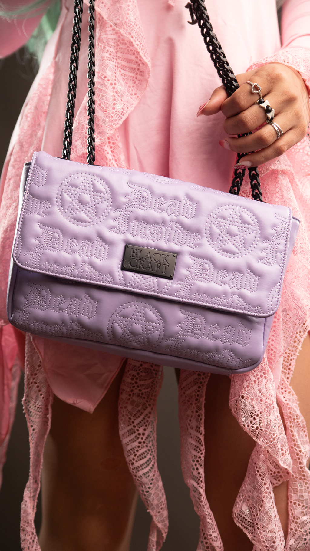 Purple Dead Inside Shoulder Bag - Blackcraft Cult