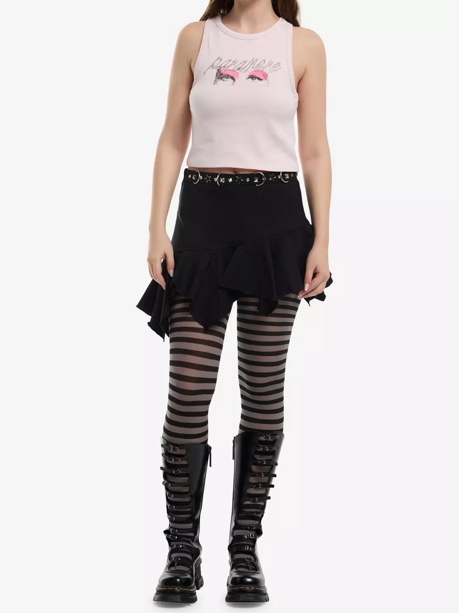 Paramore Eyes Pink Girls Tank Top