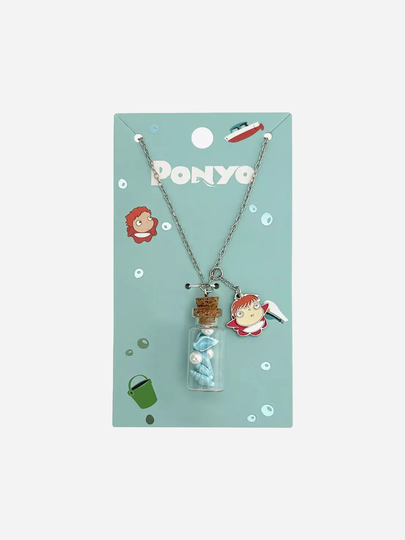 Ponyo Seashell Bottle Necklace