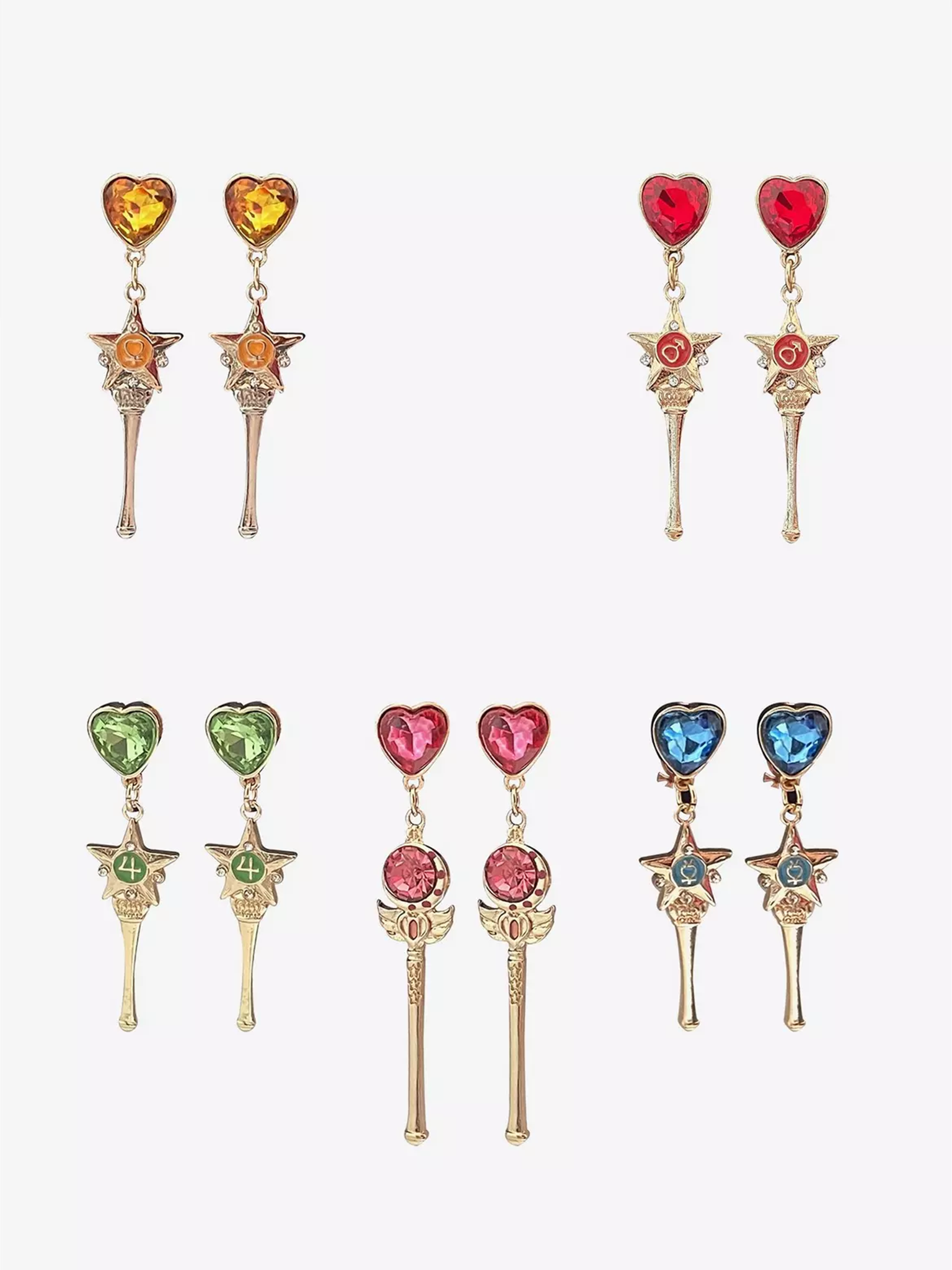 Pretty Guardian Sailor Moon Wands Earring Set