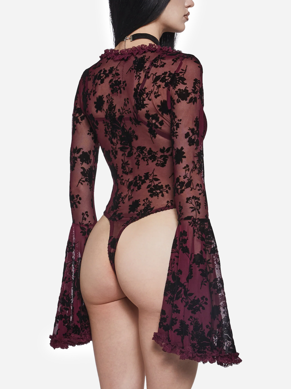 Pursuit Of Blood Mesh Bodysuit Red