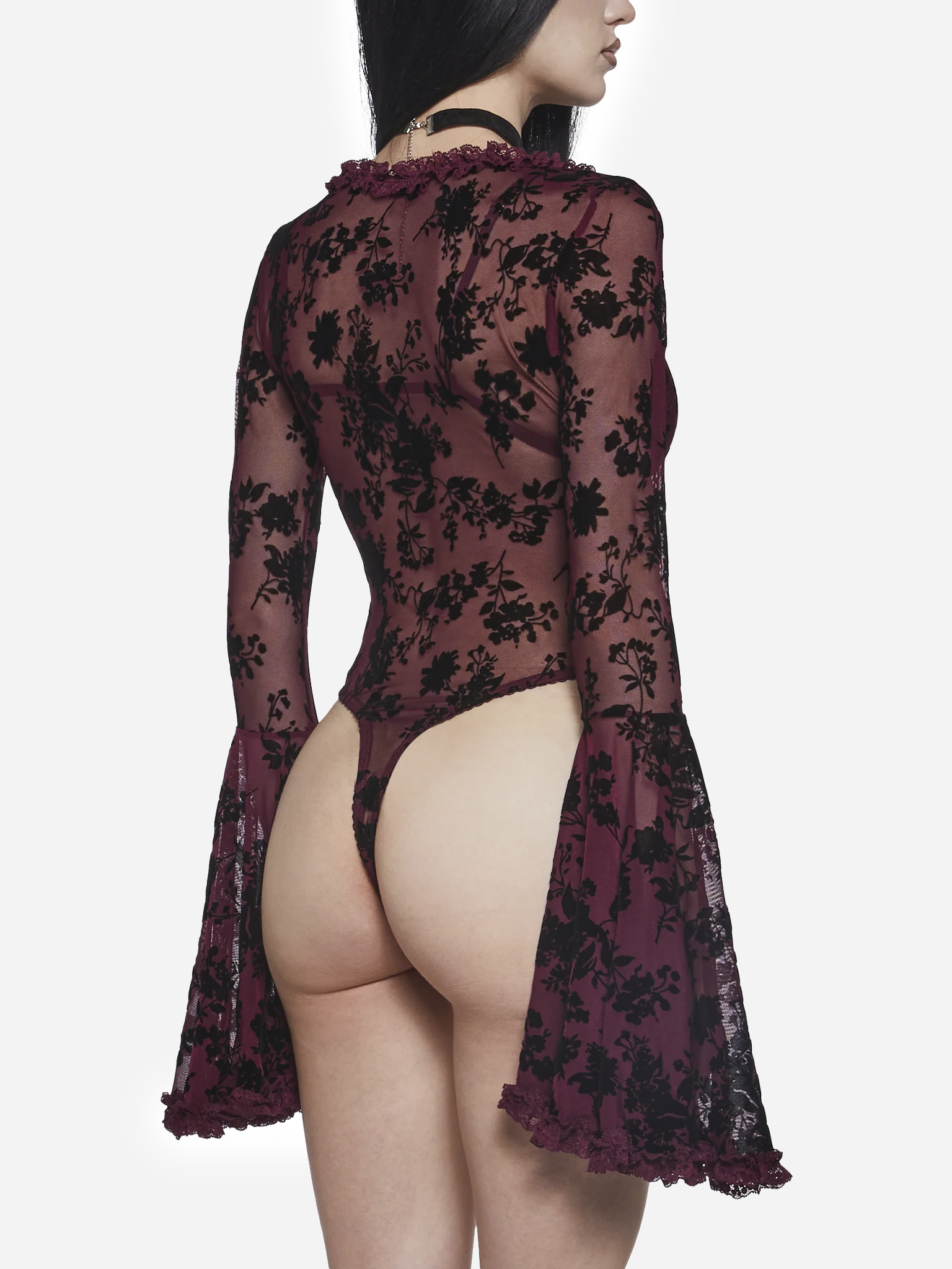 Pursuit Of Blood Mesh Bodysuit Red