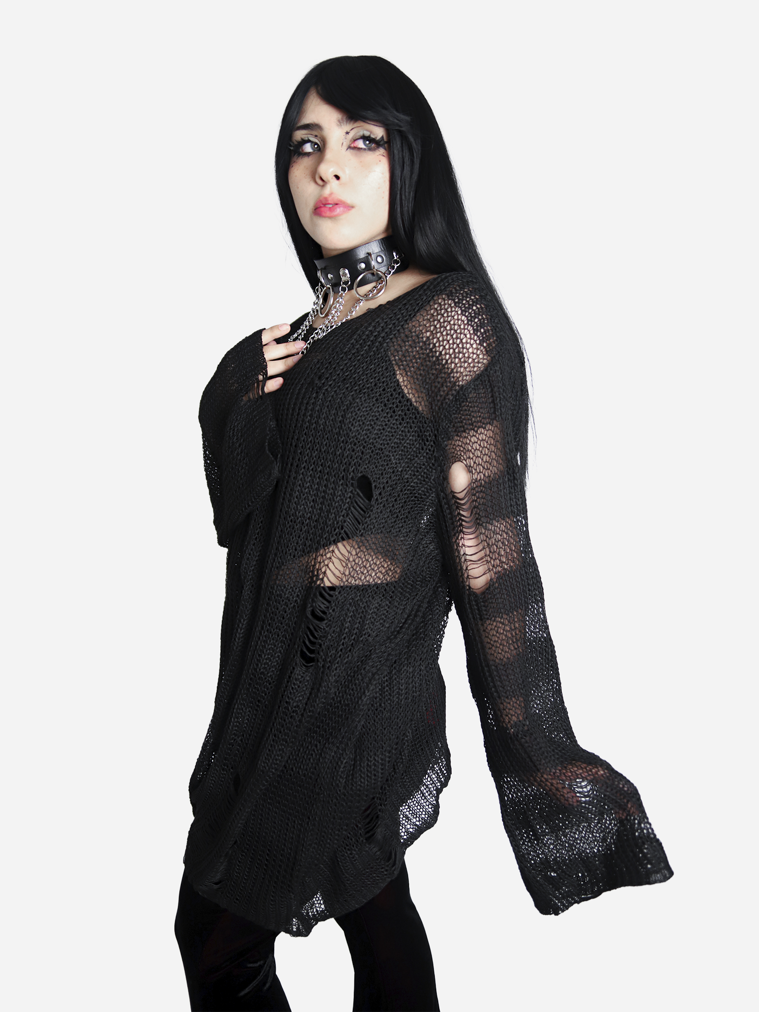 Translucent Black Sweater