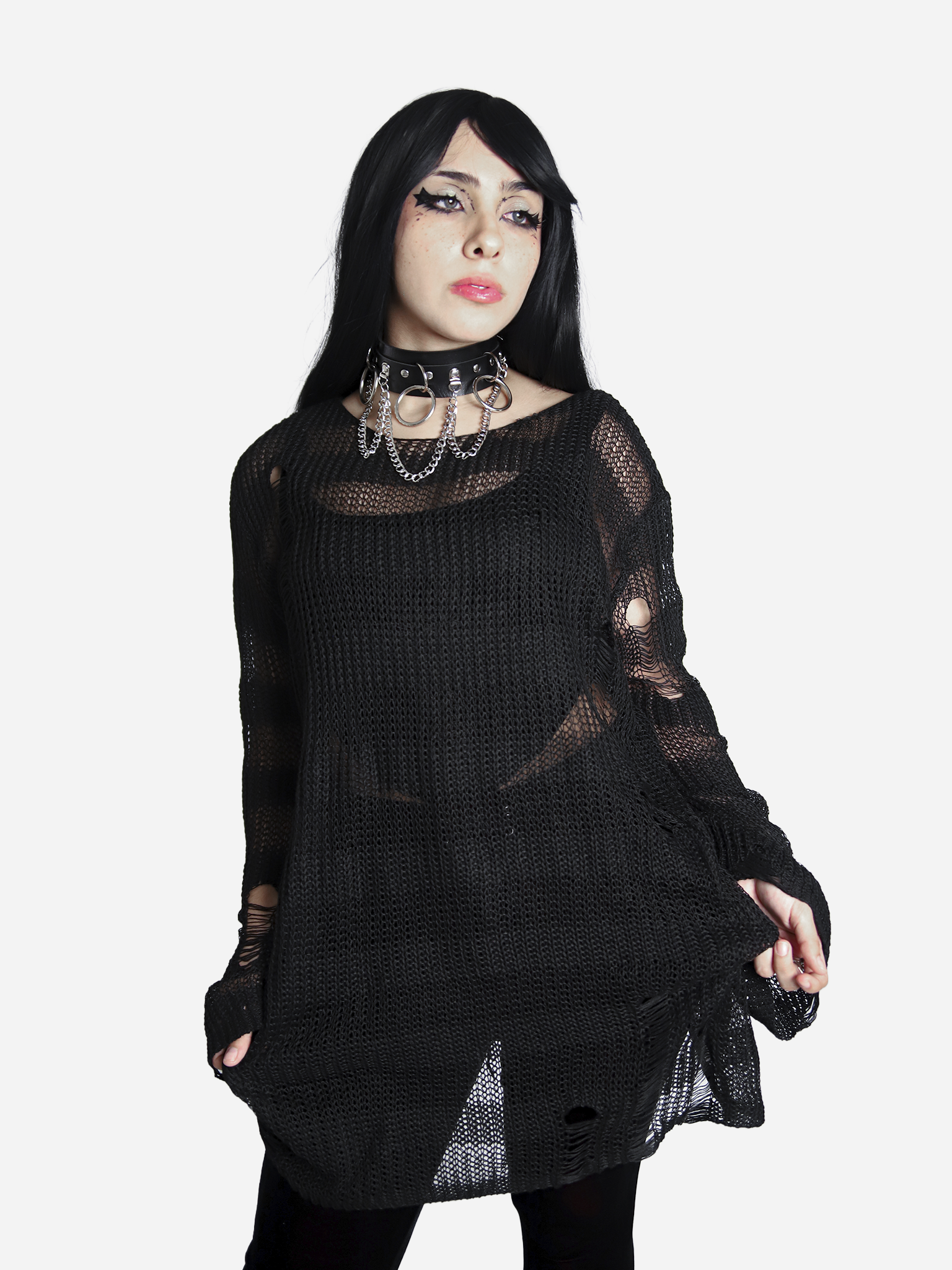 Translucent Black Sweater