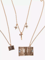 Romantasy Enemies To Lovers Book Locket Necklace Set