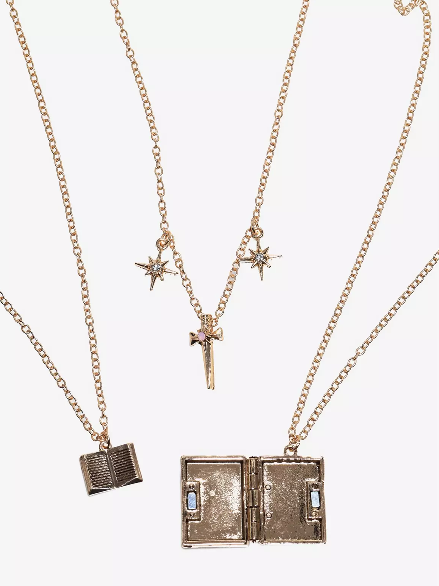 Romantasy Enemies To Lovers Book Locket Necklace Set