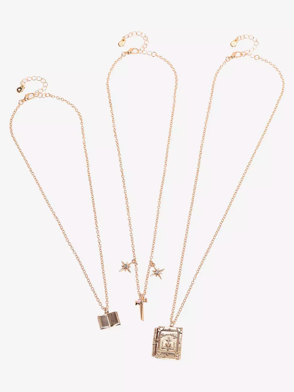 Romantasy Enemies To Lovers Book Locket Necklace Set