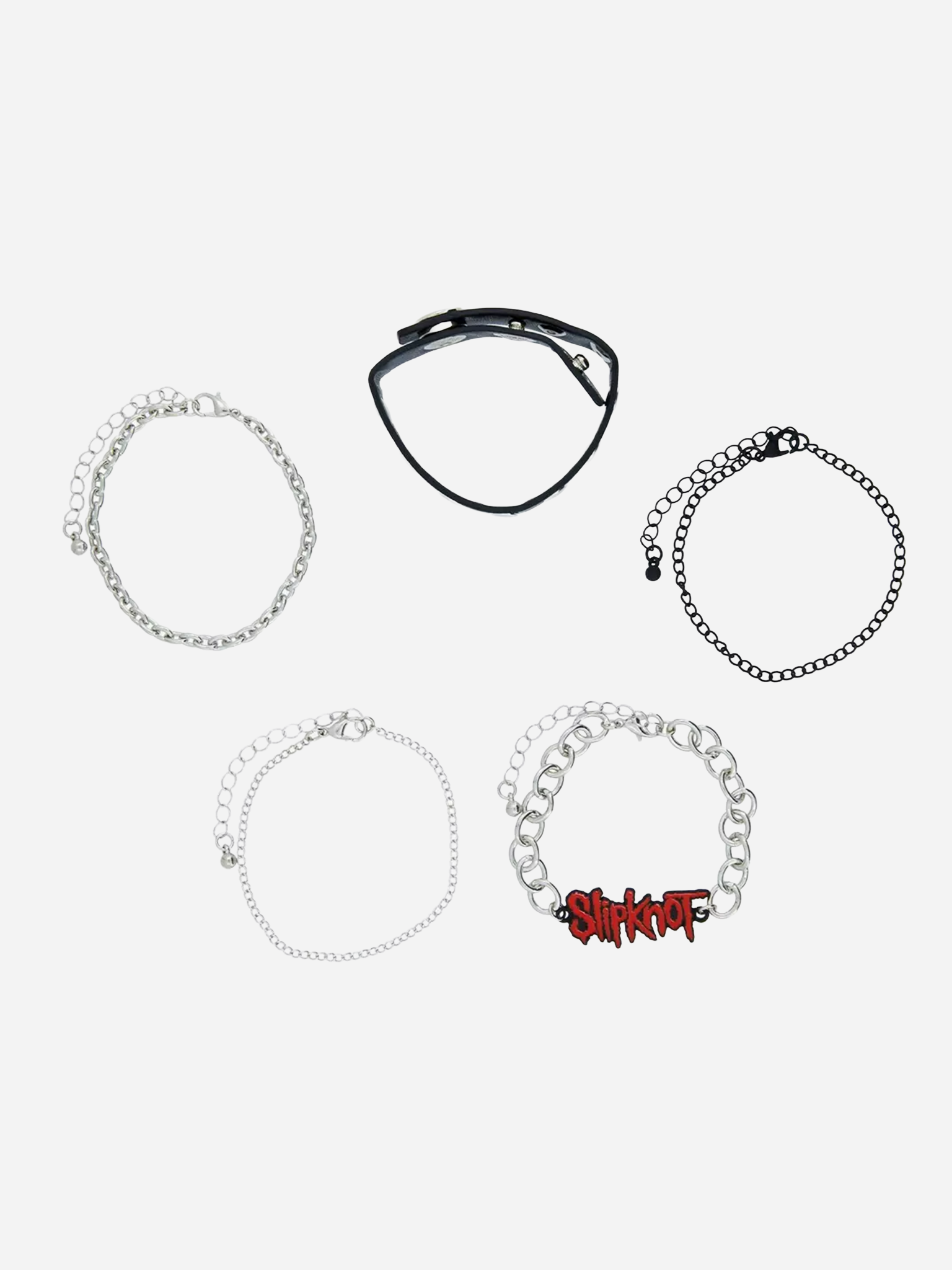 Slipknot Logo Chain Bracelet Set