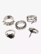 Social Collision Cyber Spike Cross Ring Set