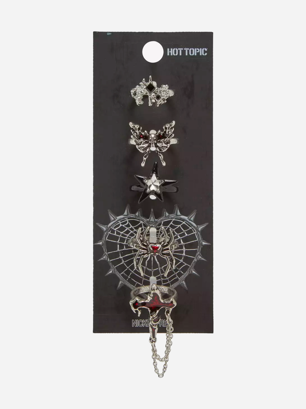 Spider Star Cross Ring Set
