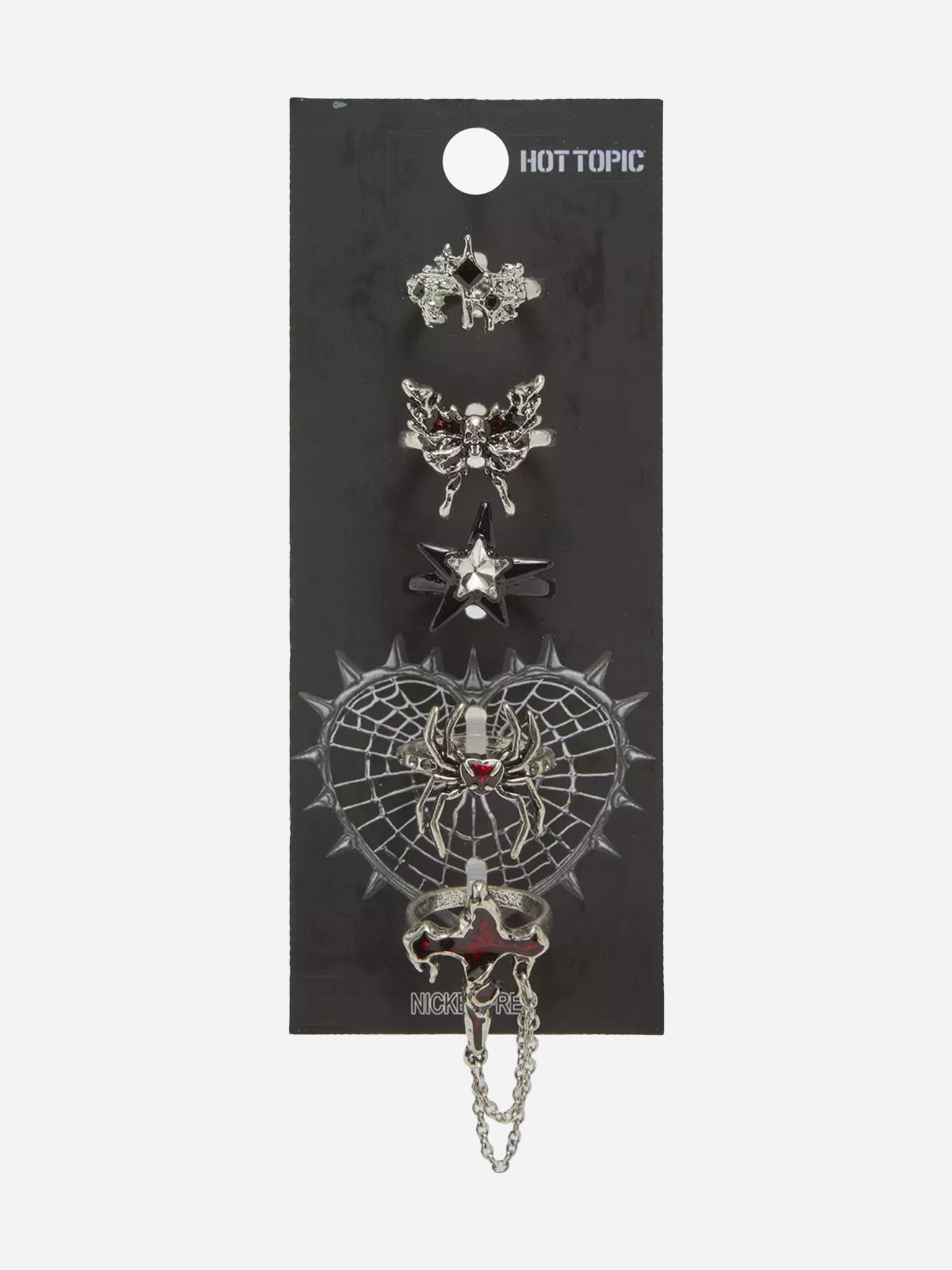 Spider Star Cross Ring Set