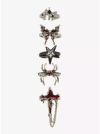 Spider Star Cross Ring Set