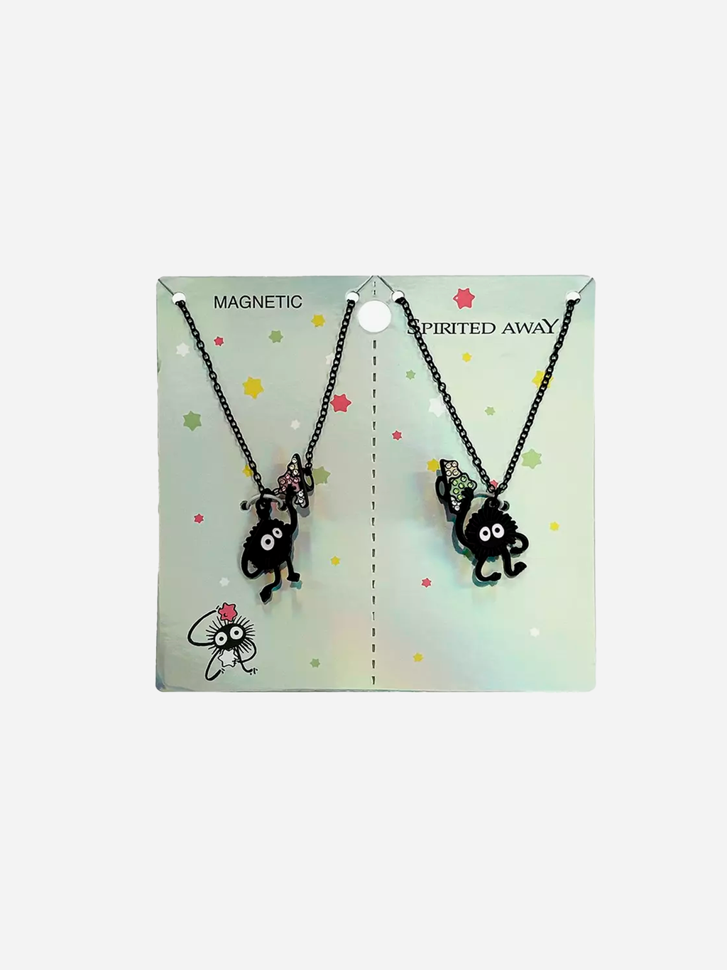 Spirited Away Soot Sprite Best Friend Necklace Set