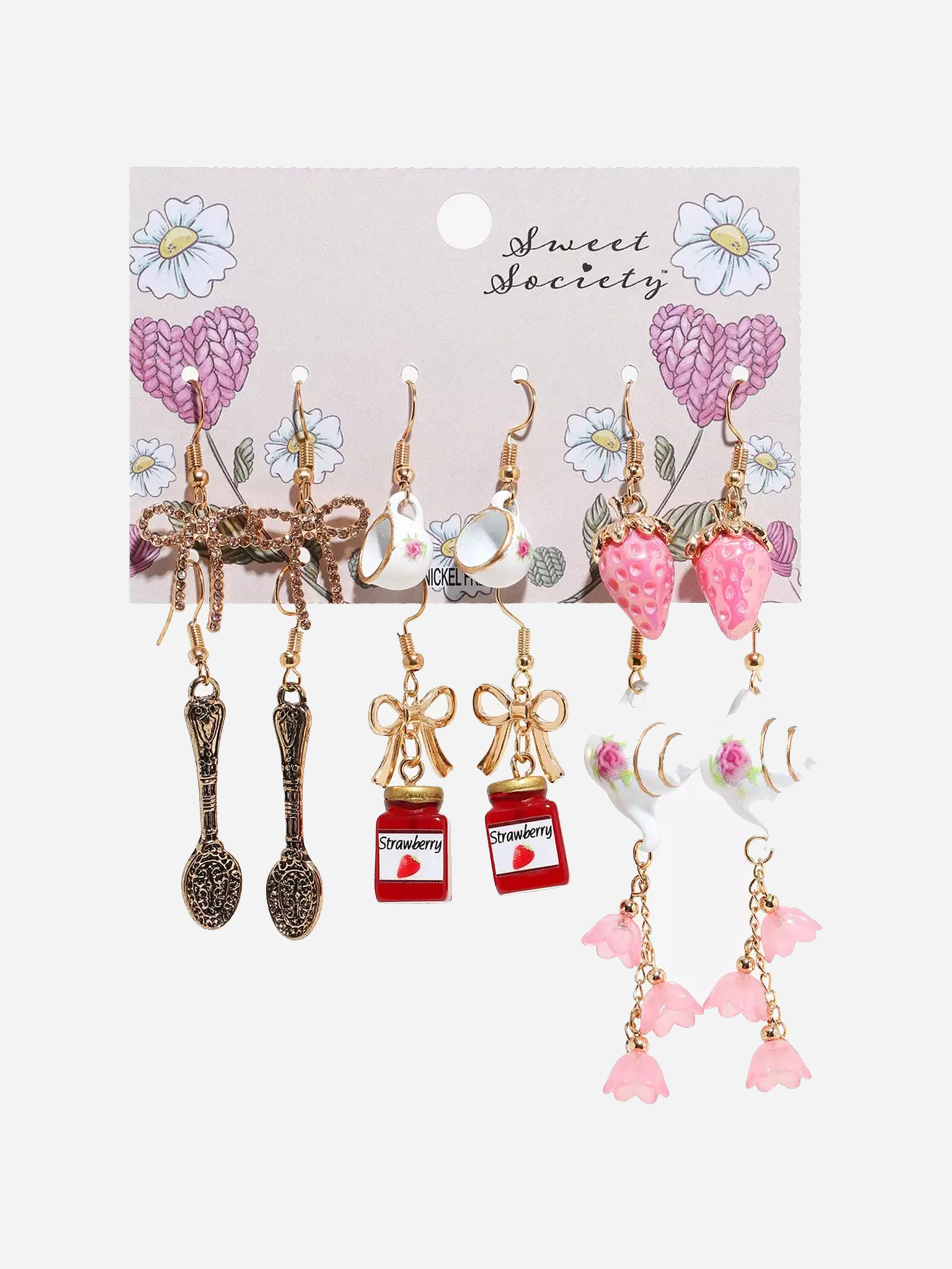 Sweet Society Tea Party Icon Earring Set