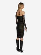 Swipe Left Mesh Midi Dress