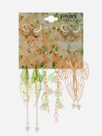 Butterfly Wing Flower Earring Set