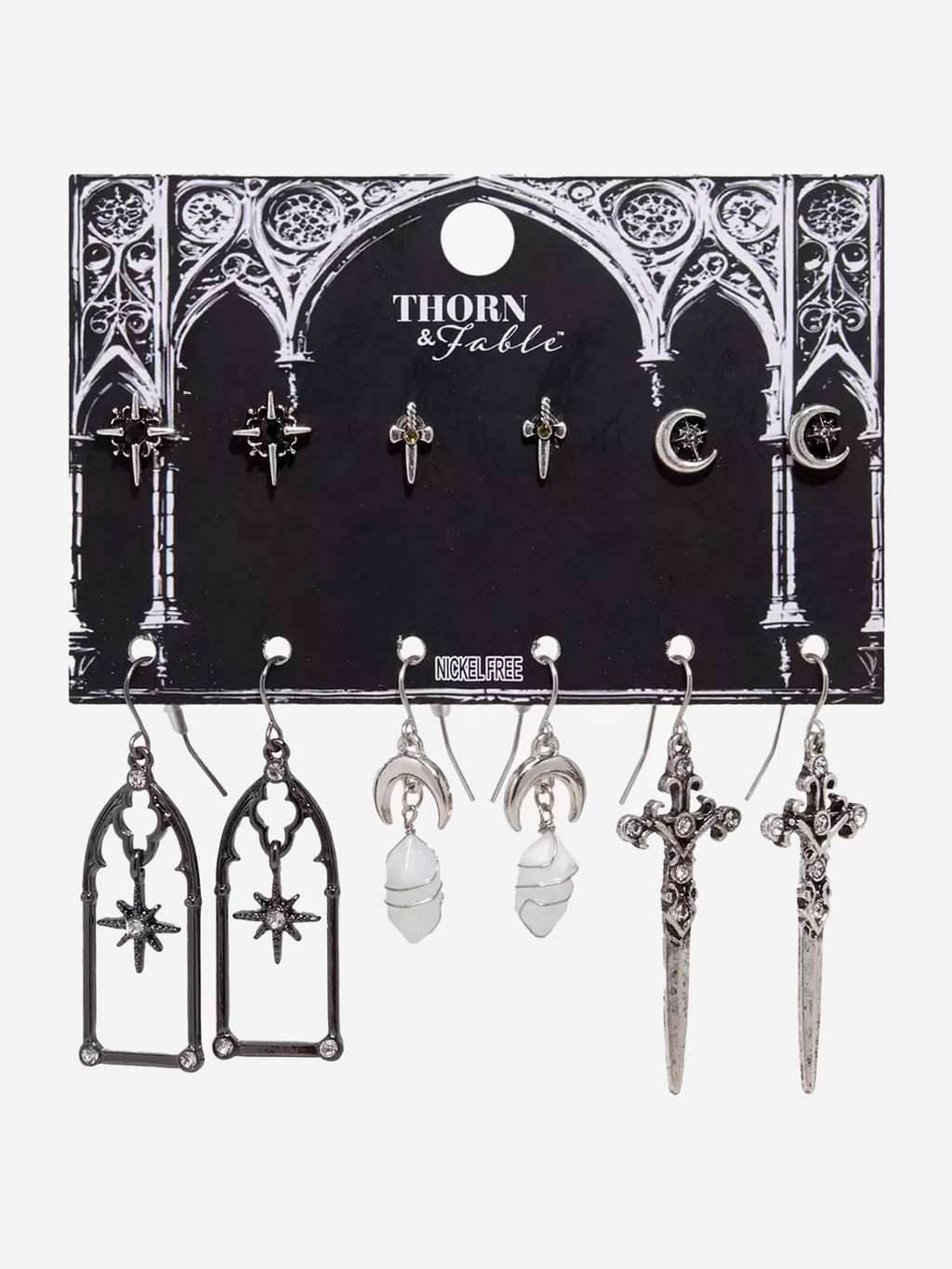 Thorn & Fable Castle Dagger Earring Set