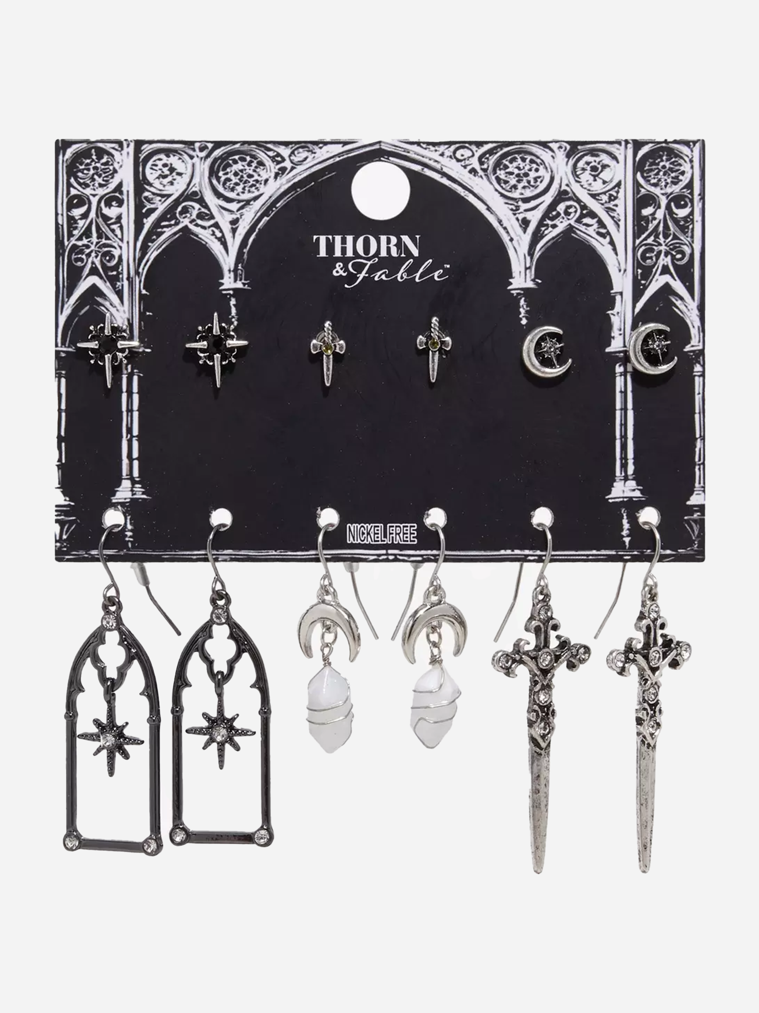 Thorn & Fable Castle Dagger Earring Set