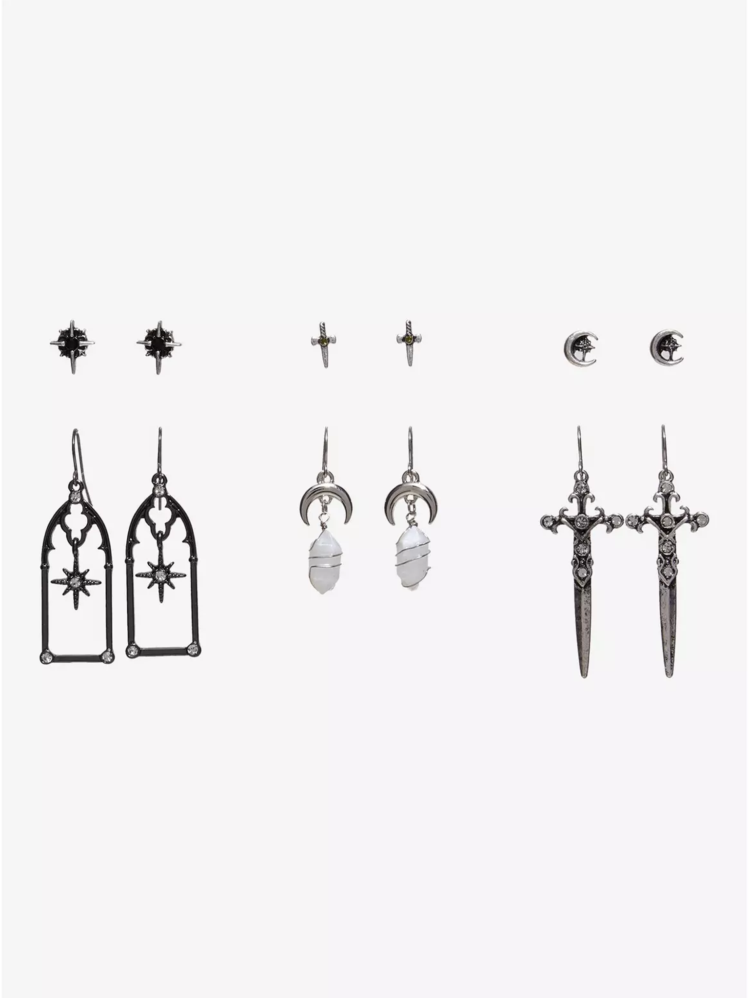 Thorn & Fable Castle Dagger Earring Set