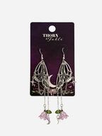 Thorn & Fable Floral Butterfly Wing Drop Earrings