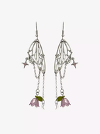 Thorn & Fable Floral Butterfly Wing Drop Earrings