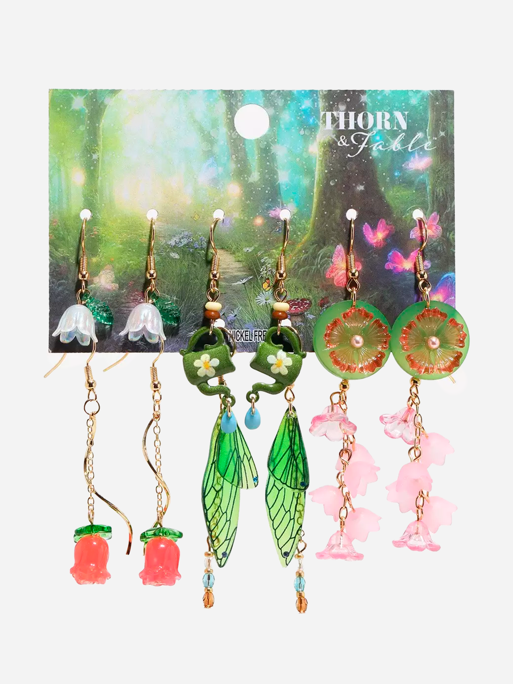 Thorn & Fable Lily Floral Earring Set