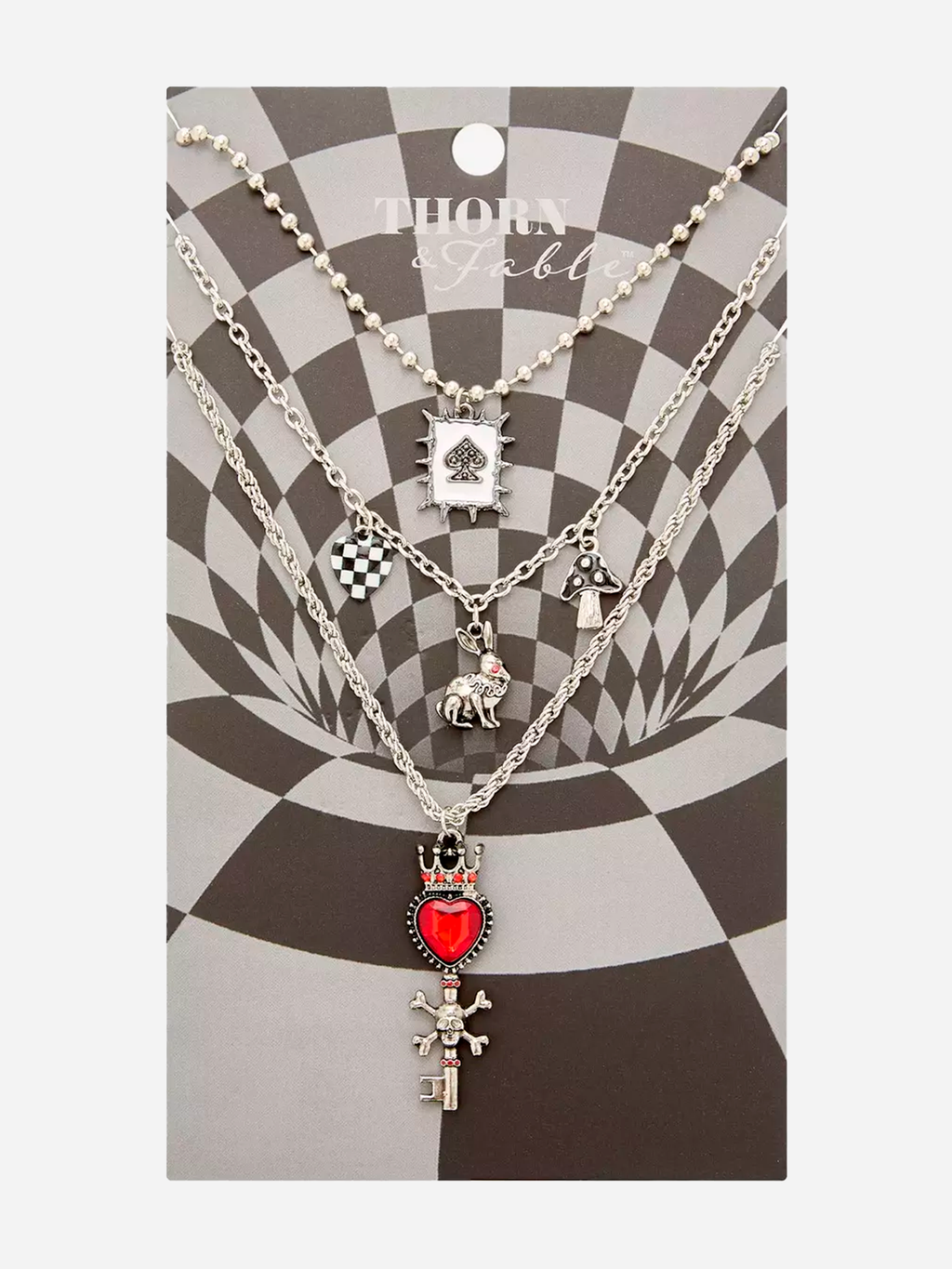 Thorn & Fable Mad Tea Party Skeleton Key Necklace Set