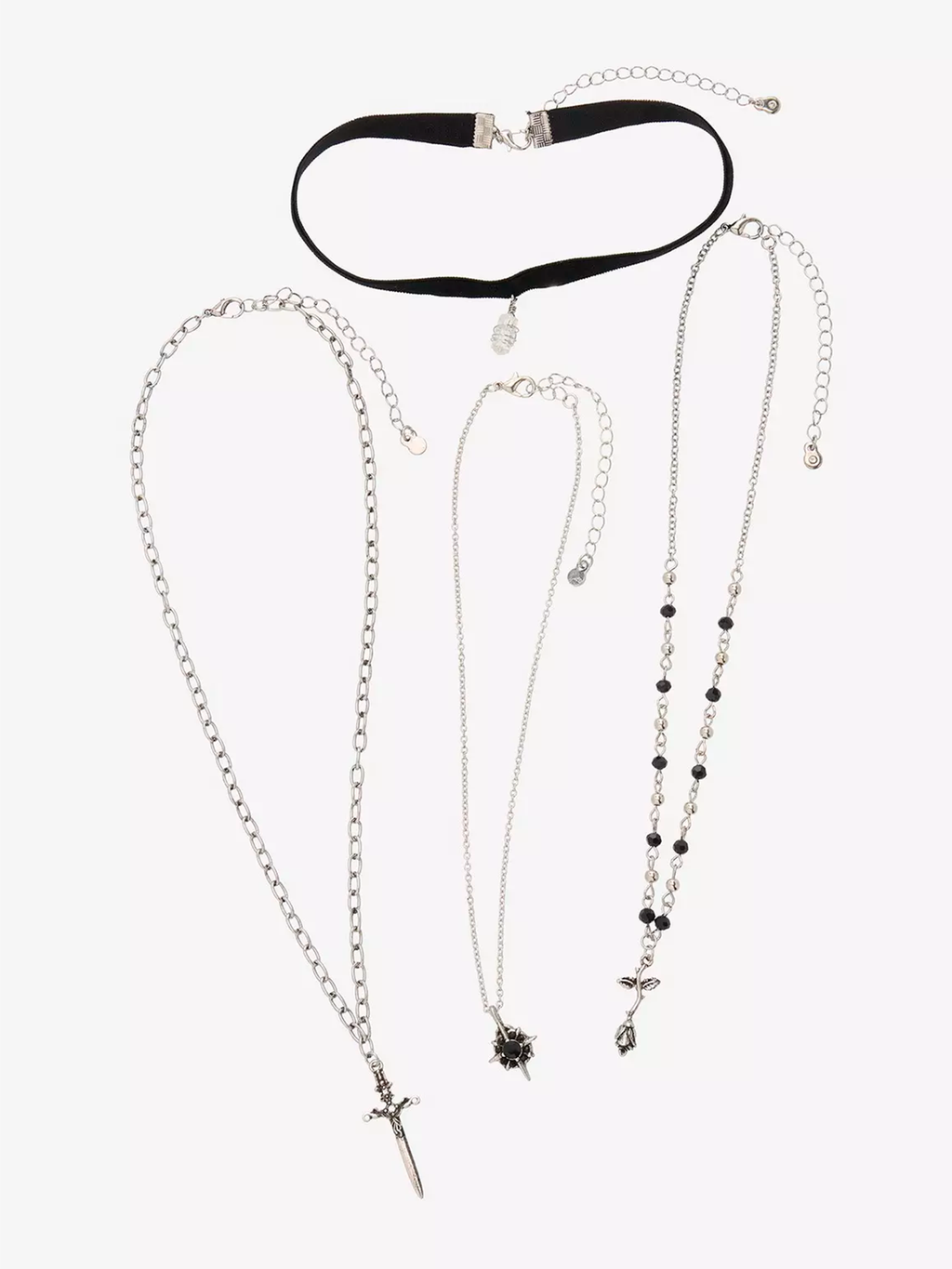 Thorn & Fable Rose Sword Necklace Set