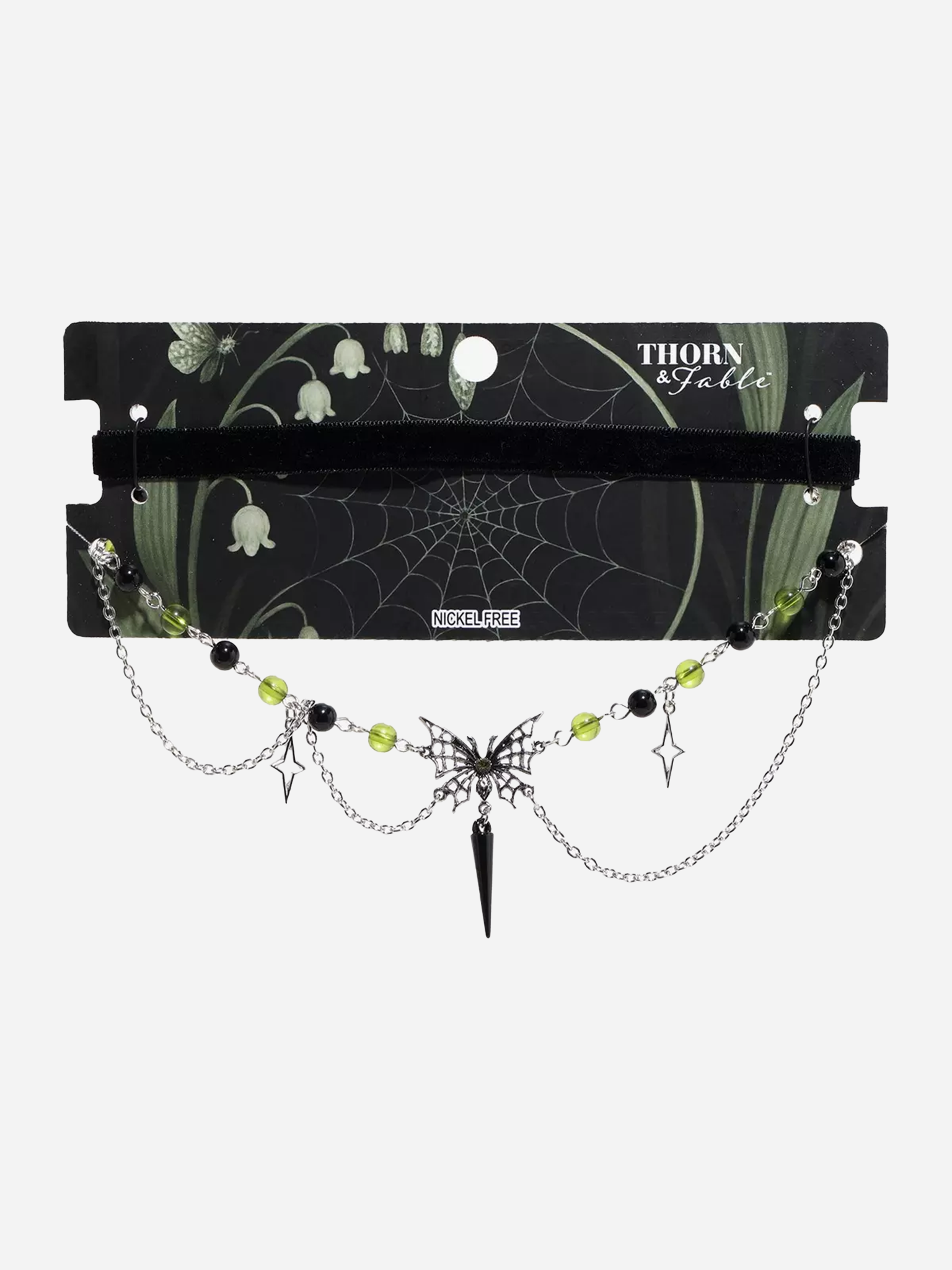 Thorn & Fable Spiderweb Butterfly Choker