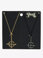 Ghost Bling Grucifix Best Friend Necklace Set