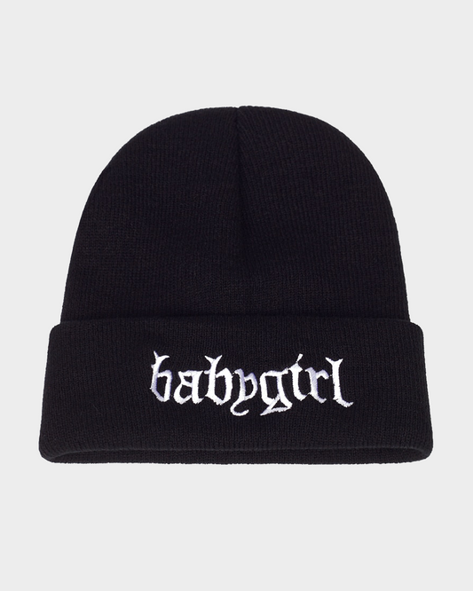 babygirl Black Beanie