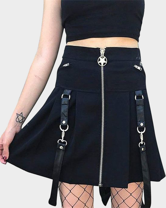 Black Zipper Skirt